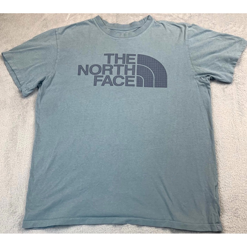 The North Face Men's T-Shirt Medium Blue Half Dome Logo Tee 100%‎ Cotton